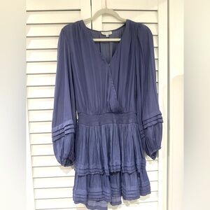 Aquamarine Women’s Purple Satin Long Sleeves
Double Layer Dress, Size S